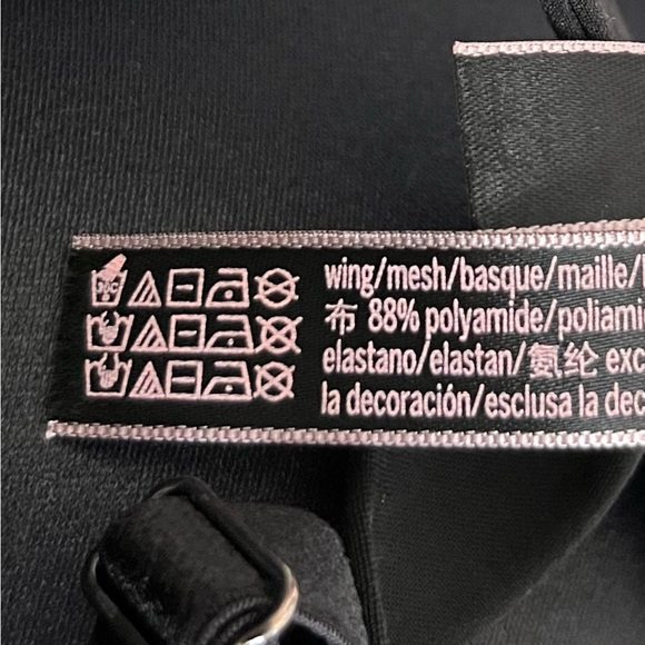 Victoria’s Secret Bralette Unlined V Neck Black Sheer Beige Mesh Size Medium - Picture 5 of 5